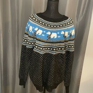 53. Holiday Time Ugly Christmas Sweater, Size ZL, EUC